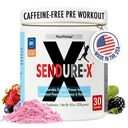 Sendure-X Beetroot + Citrulline Powder - Caffeine-free Pre-Workout - Ενισχύει τη ροή του αίματος, ενέργεια, VO2 Max, αντοχή, ανάκτηση - NSF Αθλητισμός Πιστοποιημένος, κορυφαία απόδοση, φυσικό - 30 εξυπηρετούν Wild Berry