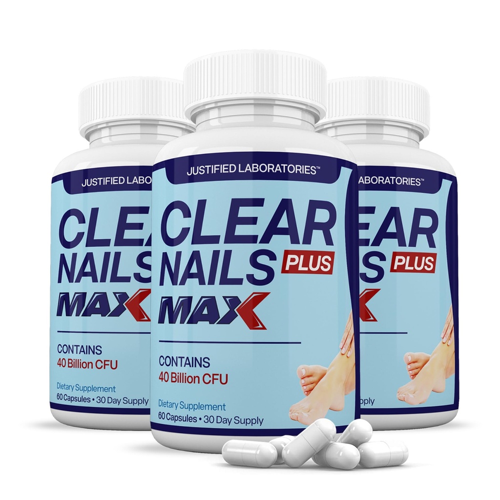 Justified Laboratories (3 Pack) Clear Nails Plus Max χάπια 40 δις CFU Probiotic 60 κάψουλες