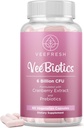 VeeFresh VeeBiotics Cranberry Probiotics for Women - 60 Κάψουλες Γυναικεία Προβιοτικά με Prebiotics & Cranberry Extract for pH Balance & Odor Control, Promotes Healthy Κολπική Χλωρίδα & Συνολική Ευεξία