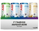 FITAID RX Zero Ζάχαρη, εγκλωβισμένη κρεατίνη, Αποκατάσταση της προπόνησης Ποτό, All-In-One Blend, BCAAs, Γλυκοζαμίνη, Κουρκουμάς, B-Complex, Ηλεκτρολύτες, Συσκευασία Ποικιλίας, 12 Fl Oz (πακέτο των 24)