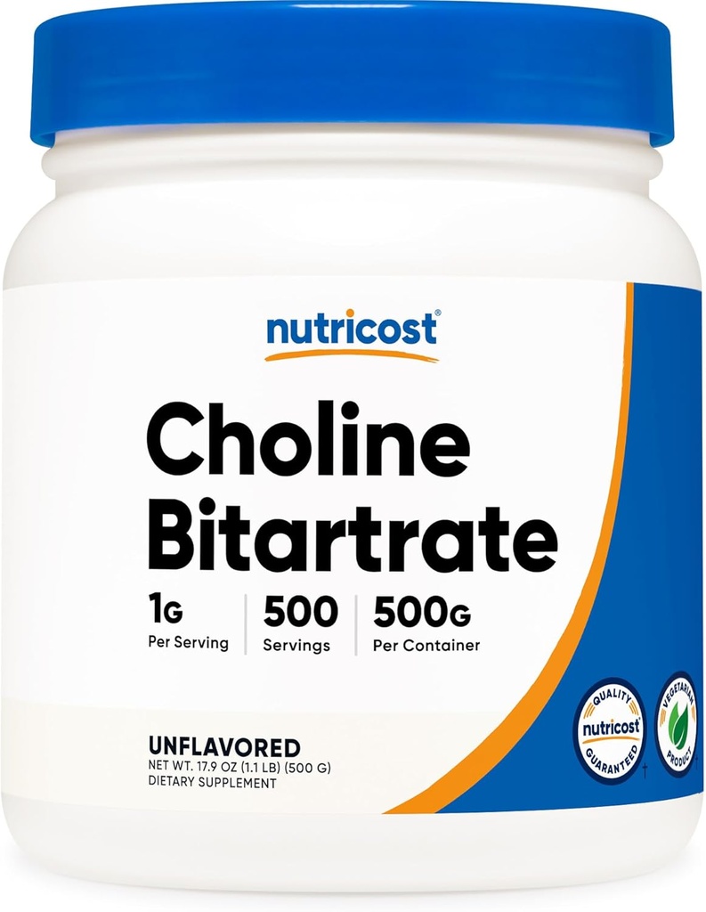 Nutricost Pure Choline Bitartrate σκόνη 500 γραμμάρια