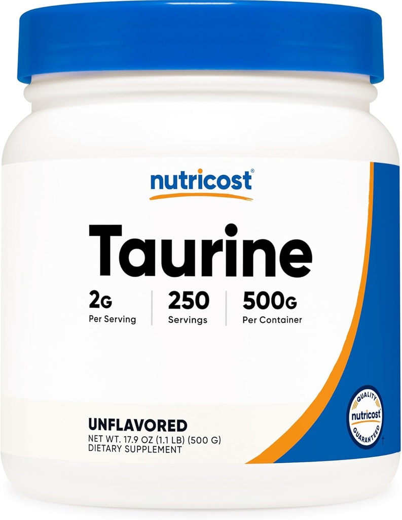 Nutricost Taurin σκόνη (500 γραμμάρια) - 250 εξυπηρετήσεις