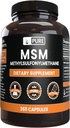 PURE ORIGINAL INGREDIENTS MSM (365 Capsules) No Magnesium Or Rice Fillers, Always Pure, Lab Verified