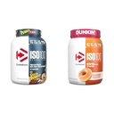 Dymatize ISO100 Hydrolyzed Protein Powder, 100% Whey Isolate, 25g Protein, 5.5g BCAAs & ISO100 Hydrolyzed Protein Powder, 100% Whey Isolate, Dunkin' Glazed Donut Flavor