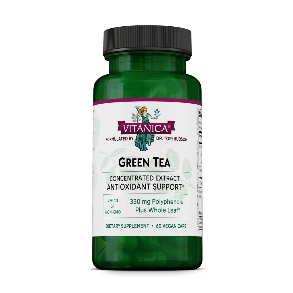 Vitanica Green Tea Extract Supplement 330mg, 45% EGCG, 98% Πολυφαινόλες και 80% Κατεχίνες, Ενέργεια Αντιοξειδωτικό και Ανοσολογική Υποστήριξη, Vegan, 60 Κάψουλες