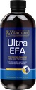 Rx Vitamins Ultra EFA Omega 3 Fish Oil for Dogs & Cats - Προάγει την καρδιά, τον εγκέφαλο και την κοινή υγεία με βιταμίνη Ε, βιοτίνη, και ψευδάργυρο - Υγρό ιχθυέλαιο για Itch Relief & Dog Shedding - 16 oz