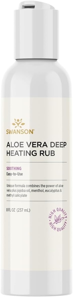 Swanson Aloe Vera Deep Heating Rub 8 fl Ounce (237 ml) Gel