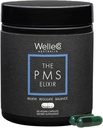 WelleCo Το PMS Elixir Προεμμηνορροϊκό συμπλήρωμα υποστήριξης για τις γυναίκες, μαγνήσιο και Ashwagandha κάψουλες με σίδηρο, ιώδιο, Μπρόκολο, Vitex, Chromium & B Βιταμίνες, Vegan & Gluten Free, 60 κάψουλες