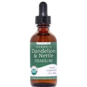 Herb Lore Organic Dandelion & Nettle Tincture - Liquid Dandelion Leaf & Stinging Nettle Leaf Extract Drops (2 fl oz)