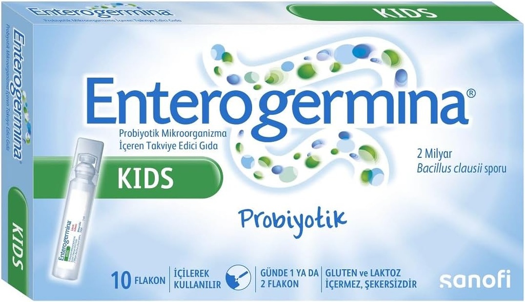 Enterogermina KIDS (10 ΦΙΑΛΙΔΙΑ) Bacillus Clausii Probiotic 2 Δισεκατομμύρια CFU/5mL για παιδιά (1)