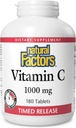Natural Factors Vitamin C 1000 mg Time Release, Antioxidant Support for Immune and Bone Health, 180 Tablets