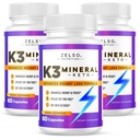 ZELSO (3 Pack) K3 Χάπια απώλειας ορυκτού βάρους για γυναίκες και άνδρες, K3 Χάπια ορυκτού - K3 Αλάτι Ορυκτό, Βιταμίνη + K3 Κάψουλες συμπλήρωμα για Keto απώλεια βάρους - 3 Μήνες προσφοράς