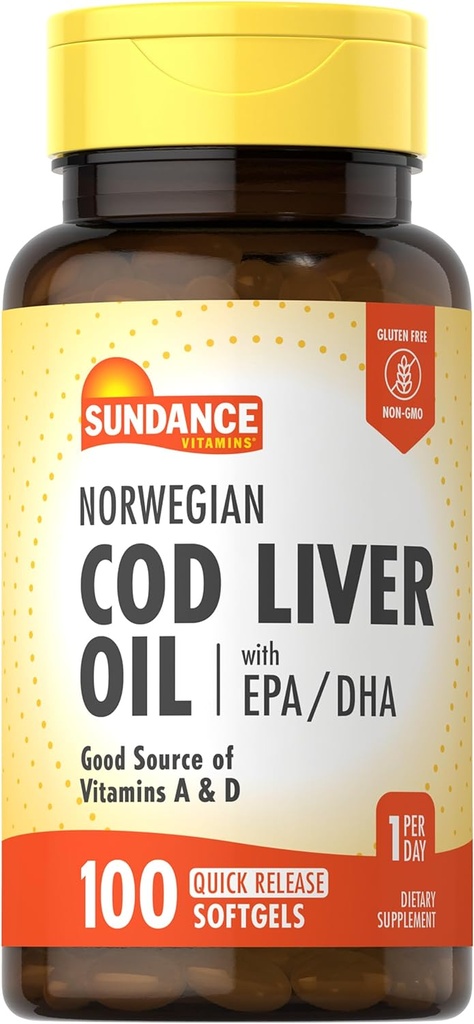 Sundance Norwegian Cod Liver Oil 100 Softgels 