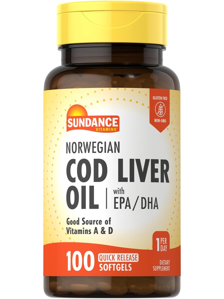 Sundance Norwegian Cod Liver Oil 100 Softgels 