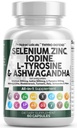 Clean Nutra Selenium 300mcg Iodine 500mcg Θυρεοειδής Υποστήριξη για τις γυναίκες & τους άνδρες 