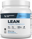 Διαφανή εργαστήρια Lean πριν την προπόνηση - Body Recomposition Pre Workout για άνδρες και γυναίκες με Acetyl L-Καρνιτίνη, Beta Alanine σκόνη, & PurCaf οργανική καφεΐνη σκόνη - 30 Σερβιέτες, Blue Raspberry
