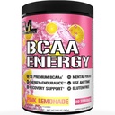 EVL BCAAs Αμινοξέα σε σκόνη - BCAA Ενέργεια προ προπόνησης σε σκόνη για την αποκατάσταση μυών Lean ανάπτυξη και αντοχή - Επανυδρώνοντας μετά την αποκατάσταση προπόνησης ποτό με φυσική καφεΐνη - ροζ λεμονάδα