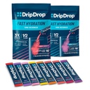DripDrop Hydration - Ηλεκτρολυτές Powder Packets - Καρπούζι, μούρο, λεμόνι, πορτοκάλι, Punch φρούτων, σταφύλι, Λεμονάδα φράουλα, κεράσι - 32 Count