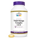 21st Century Triple Omega 3-6-9 Softgels, Fish Flax Borage, 180 Count | Triple Omega 3-6-9 From Fish, Flax & Borage Oils with EPA & DHA, Heart & Cardiovascular Health Support, Non-GMO, Gluten Free