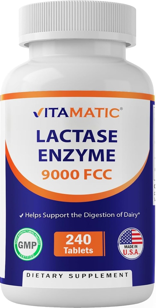 Vitamatic Lactase Enzyme 9000 FCC 240 Δισκία - Συσσωρευτές ανεκτικότητας λακτόζης