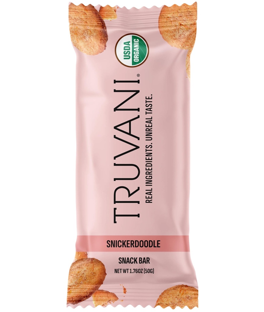 Snack Bars με βάση το φυτό Truvani 1 Pack 5g Πρωτεΐνη USDA Organic and Vegan 