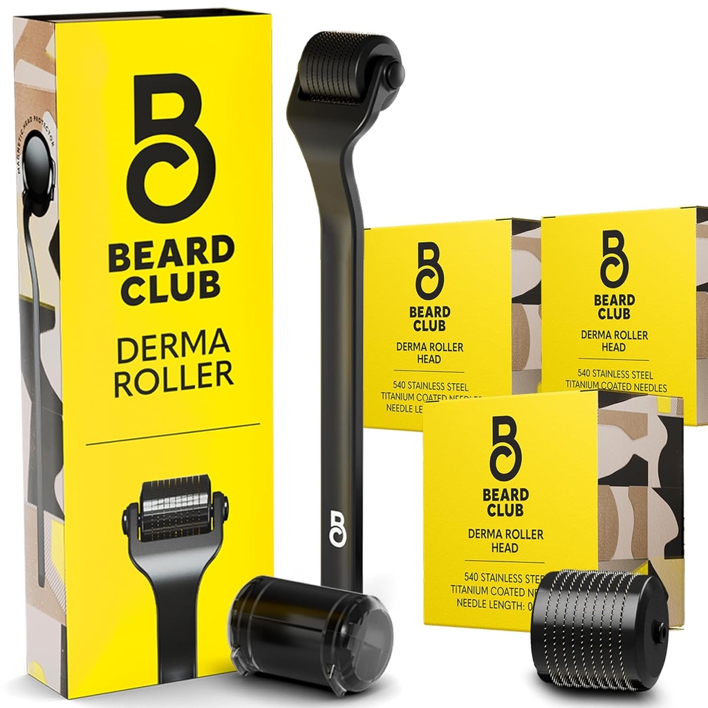 The Beard Club Derma Roller, 3-πακέτο ανταλλακτικών κεφαλιών - Beard Roller με Derma Roller Ανταλλακτικά Κεφαλές