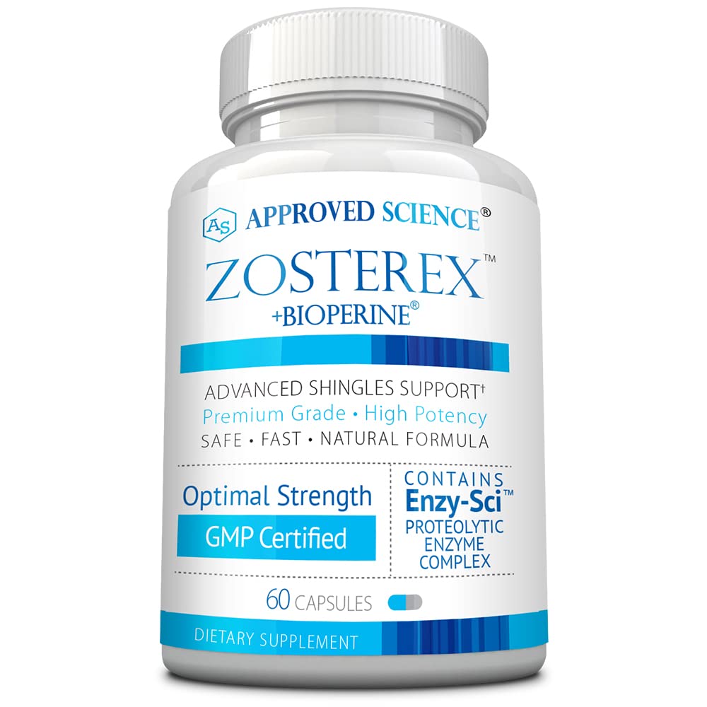 Εγκεκριμένη Επιστήμη Zosterex - Extra- Strength L-Lysine 1000mg, Vitamin B Complex, Ψευδάργυρος - Ανοσολογική Υποστήριξη & Ψυχρή Θεραπεία - 60 Vegan Κάψουλες - 1 Φιάλη