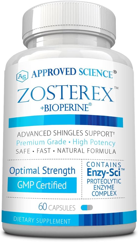 Εγκεκριμένη Επιστήμη Zosterex - Extra- Strength L-Lysine 1000mg, Vitamin B Complex, Ψευδάργυρος - Ανοσολογική Υποστήριξη & Ψυχρή Θεραπεία - 60 Vegan Κάψουλες - 1 Φιάλη
