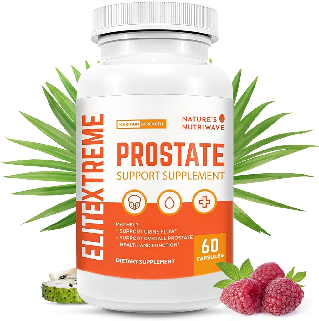 EliteXtreme Health Supplement - Φυσική Φόρμουλα με Πριόνι Παλμέτο, Φυτικές στερόλες, Ψευδάργυρος, και Βιταμίνες 