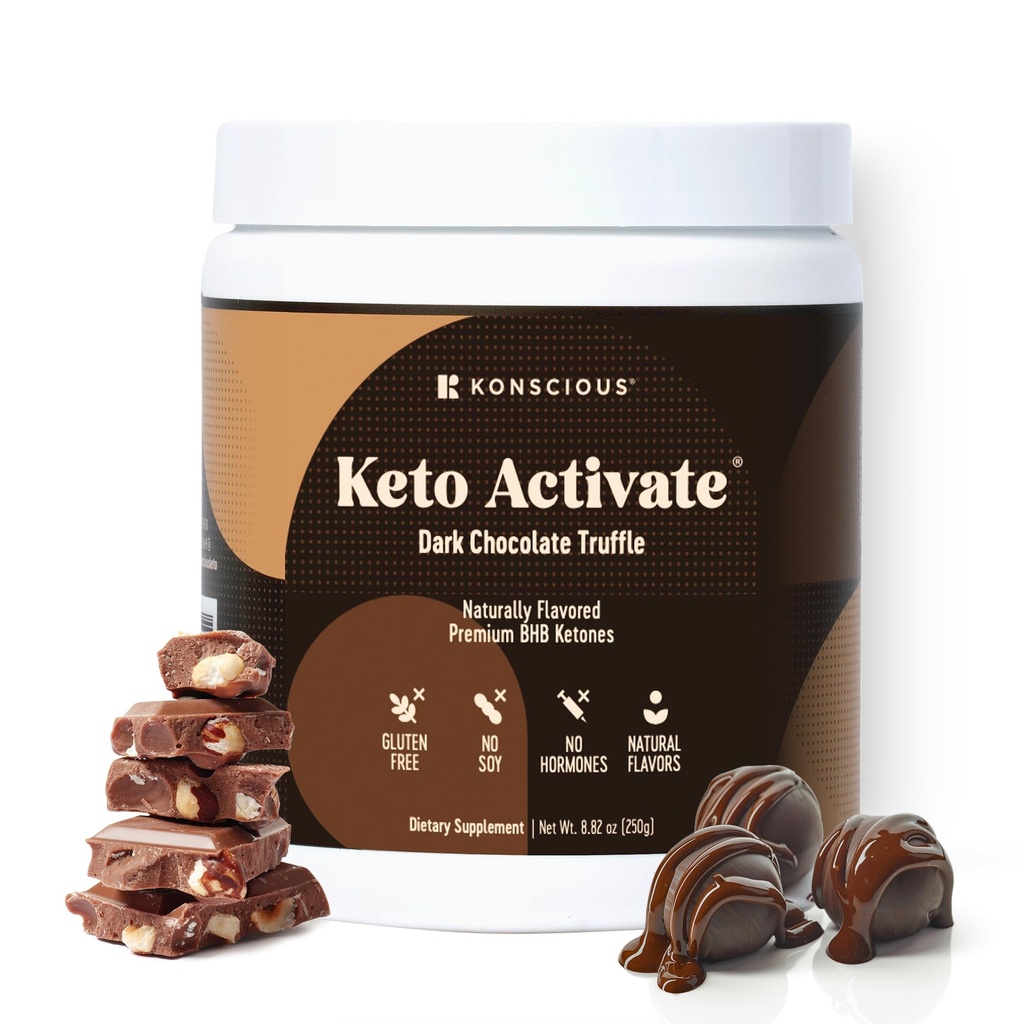 Σκούρο σοκολάτα Truffle Exogenous Ketones Drink: Pure Keto Shake Powder with Chocolate Ketones 