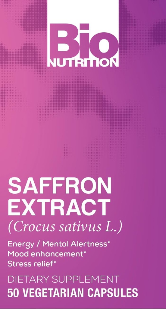 Βιοδιατροφή Τυποποιημένη Saffron Vegi-Caps, 50 Count