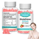 2 τεμ. Γλουταθιόνη Κολλαγόνο Gummies, Κολλαγόνο Gummies με βιταμίνη C, Γλουταθιόνη συμπλήρωμα για τις γυναίκες, Καρφάκια δέρματος μαλλιών μυών & αρθρώσεων, κατά της γήρανσης, Vegan, Χωρίς ζάχαρη, Flavor Φράουλα, 120 κόμης