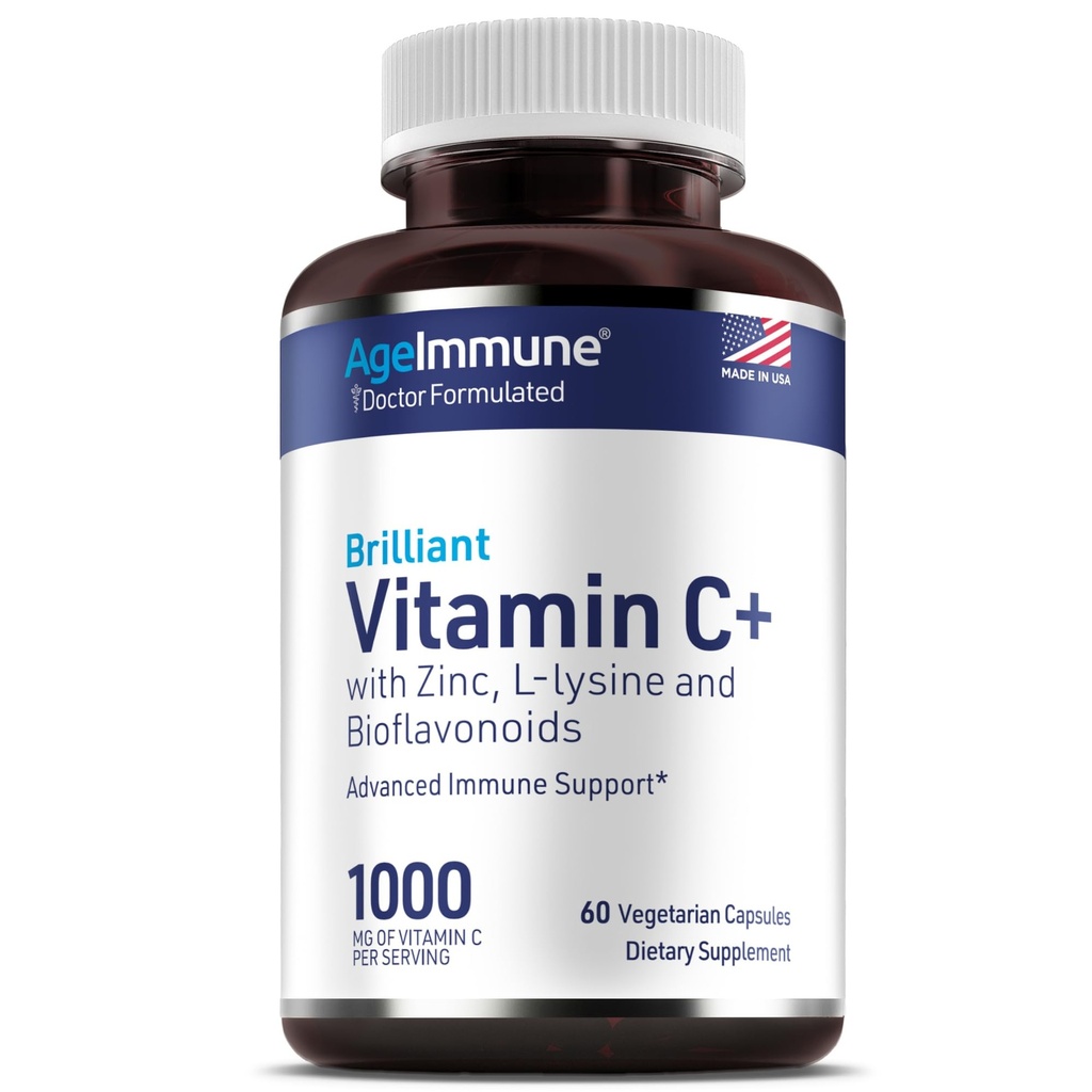 Βιταμίνη C 1000mg Σύμπλεγμα με L-λυσίνη 500mg, Ψευδάργυρος 12mg, Βιοφλαβονοειδή 300mg.