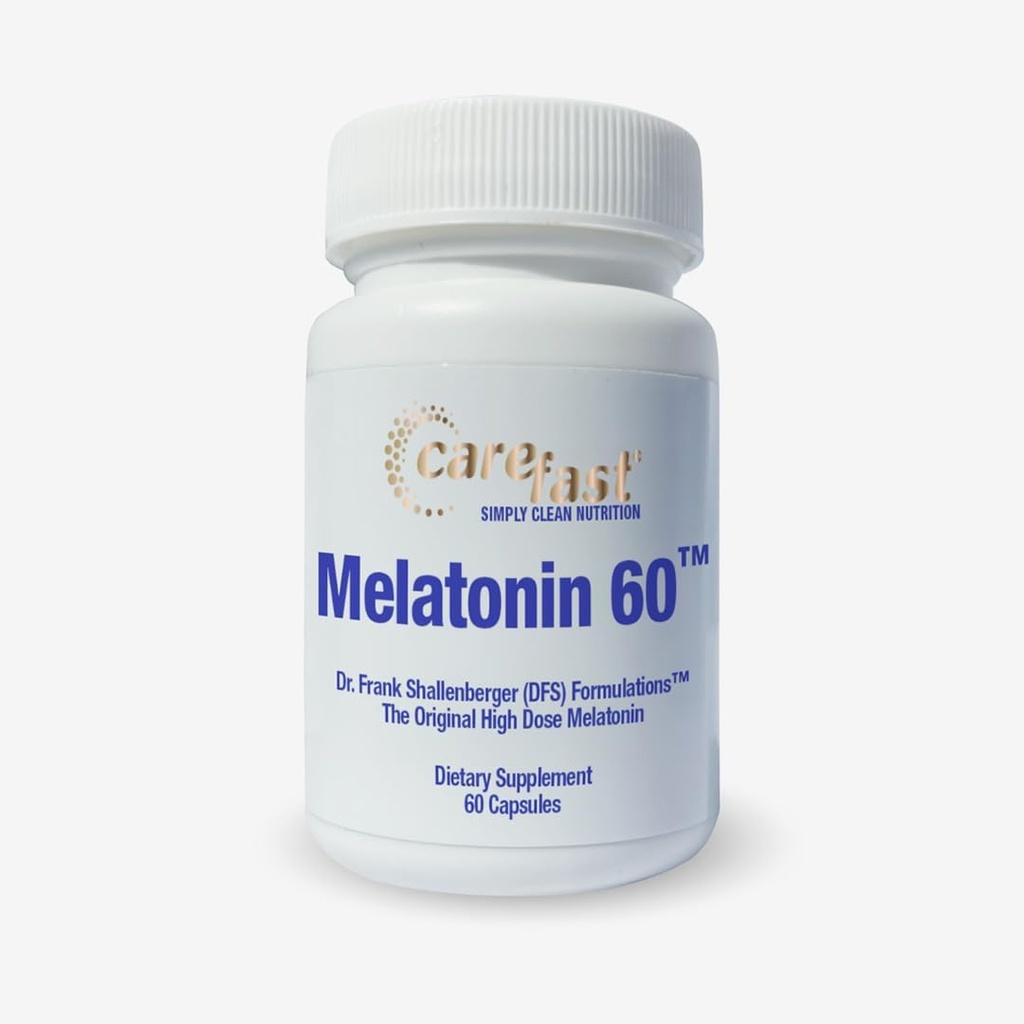 Pure Melatonin 60mg | 60 High-Dose Easy-to-Swallow Capsules | Natural Sleep Aid | Non-Habit Forming | Holistic Wellness