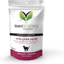 VETRISCIENCE Vetri Liver Feline, Chicken Flavor, 120 Chews - Advanced Liver Support Supplement for Cats with Milk Thistle, DMG and Whey Protein Isolate