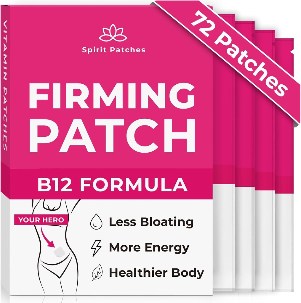 Σύσφιξη B12 Patches (πακέτο 72) - 100% Φυσική Βιταμίνη Patch για τις γυναίκες, την ενέργεια και το σώμα Υποστήριξη, Αυτο-συγκολλητική Διαφανή Stickers - Ενισχυμένη Φόρμουλα