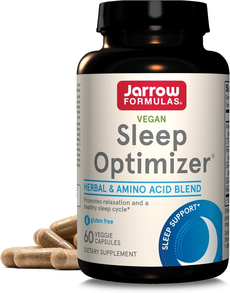 Jarrow Formulas® Sleep Optimizer, Herbal και Amino Acid Blend, 60 Count, Up to a 30 Day Supply