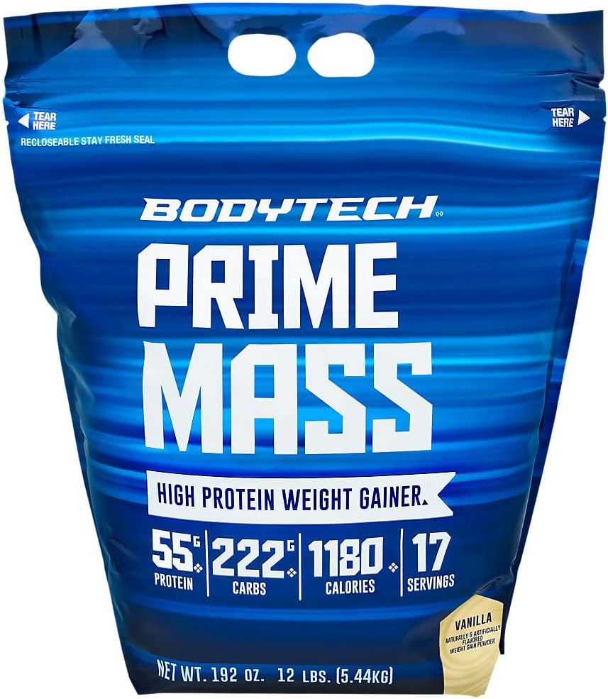 BODYTECH Prime Mass - Βανίλια (12 λίβρες./17 εξυπηρετούν)