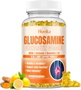 Γλυκοζαμίνη Χονδροϊτίνη MSM Gummies 1500mg - Κοινό συμπλήρωμα υποστήριξης με Turmeric, Boswellia, Βιταμίνη D3, Υαλουρονικό οξύ, Αντιοξειδωτικό, Ανοσοποιητική υποστήριξη για ενήλικες, άνδρες και γυναίκες Vegan, 60 Gummies