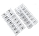 2 Pack OPP Clear Daily Pill Box Organizer, Weekly Pill Organizer 2 φορές την ημέρα για χάπια, συμπληρώματα και φαρμακευτική αγωγή, Am Pm Pill Organizer 7 Day, Pill Box 7 Day - 6,7 x 3,2 x 1 ίντσα
