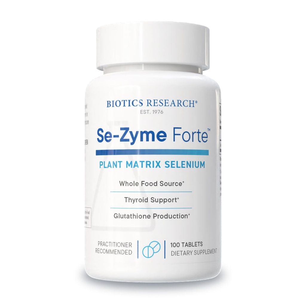 Biotics Research Se- Zyme ForteTM– Ολόκληρη πηγή σεληνίου τροφίμων, Thyroid Gland λειτουργία, παραγωγή DNA, Γνωστική υγεία, ισχυρό αντιοξειδωτικό, 100 δισκία
