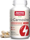 Jarrow Formulas® L-Carnosine Dipeptide Antioxidant 1000 mg, Dietary Supplement, Antioxidant Support for Mitochondrial Health, 90 Veggie Capsules, Up to 45 Day Supply
