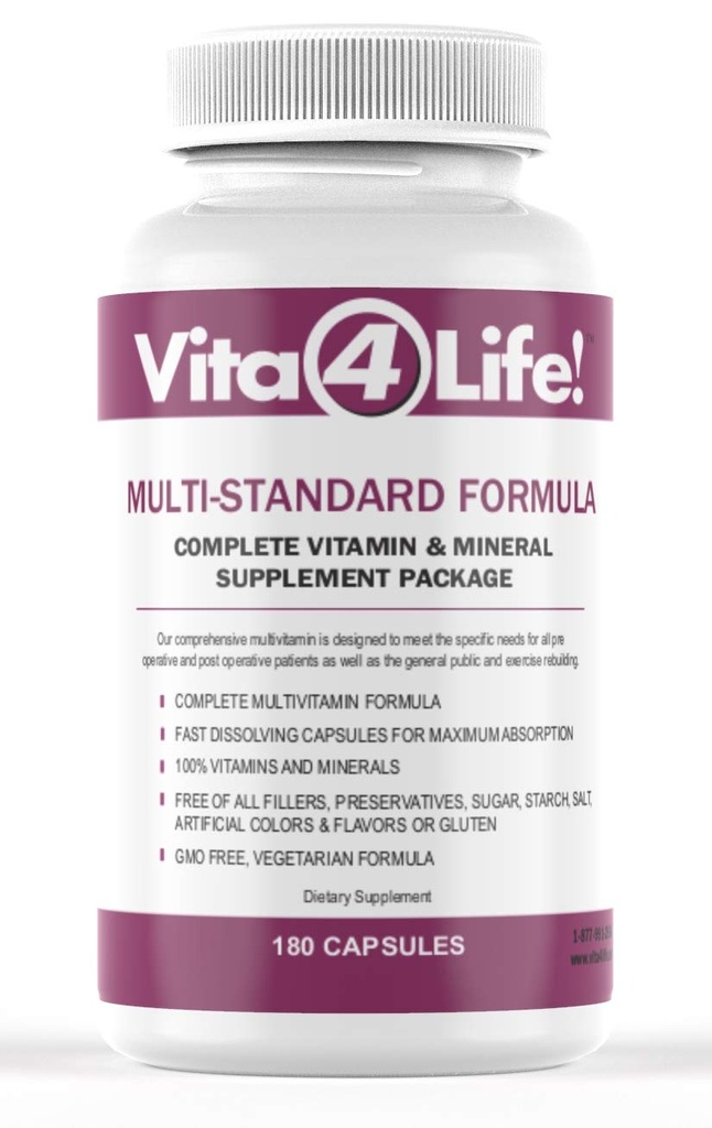 Βαριατρική πολυβιταμίνες, πολυ-Standard Formula – 180 Count