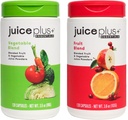 JuicePlus+ Μείγμα φρούτων και λαχανικών: για Solid Nutritional Foundation - Boost Family's Health with 20 Fruits & Veggies Plus Φυτικά θρεπτικά συστατικά - Προσυσκευασμένα 2 μπουκάλια (60 Σερβίρισμα φρούτων, 60 Veg)