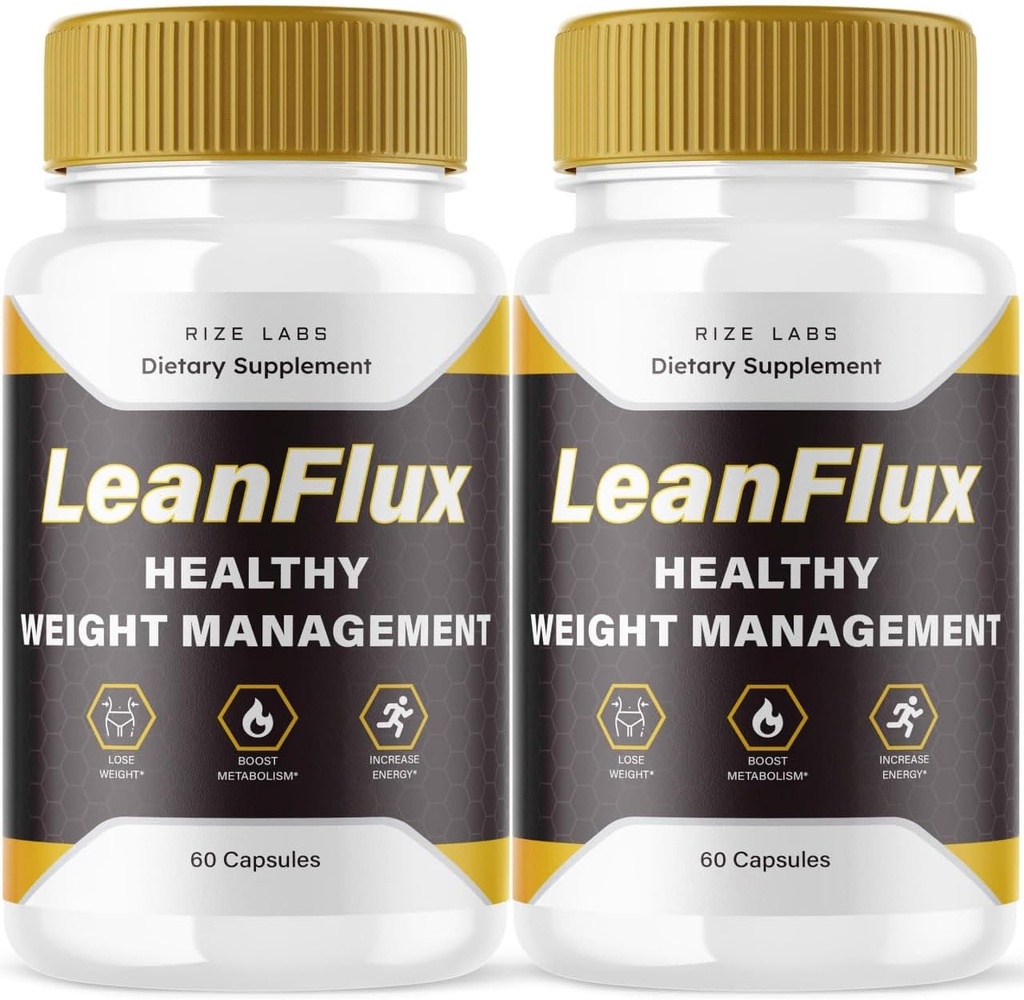rize labs (2 Pack) LeanFlux - Lean Flux Βάρος Απώλεια για την αύξηση των επιπέδων των ΒΔΤ, Leanflux Κριτικές Μη-GMO εύκολο να καταπιούν χάπια συμπλήρωμα, Κερδίστε καφέ λιπαρή εγκαύματα ιστού (120 κάψουλες)