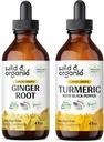 Wild & Organic Ginger Tincture 4 fl oz & Turmeric Tincture 4 fl oz