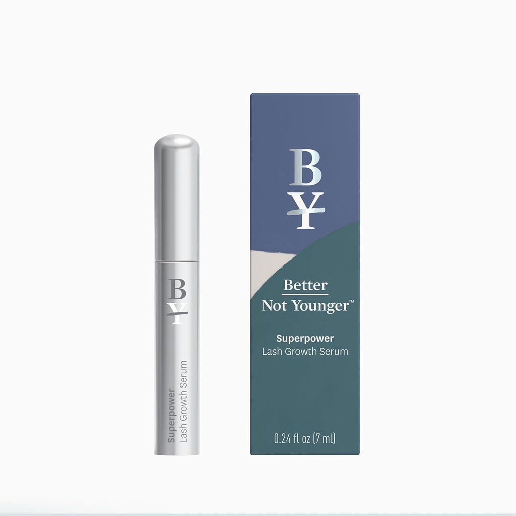 Better Not Younger Superpower Lash Serum (7ml) Lash Conditioner με Peptides, Βιταμίνες & Θρεπτικά συστατικά - Ενισχύοντας τον ορό για Thicker, Fuller και Longer Lashes - Cruelty-Free