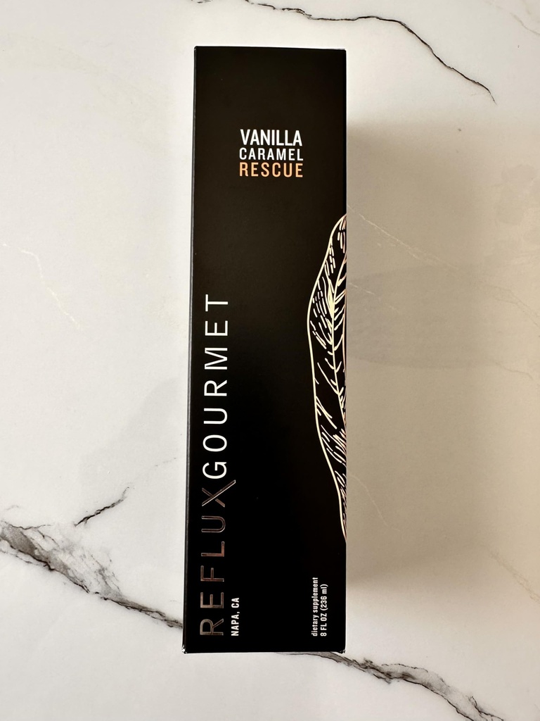 REFLUX GOURMET Φυσικό οξύ αναψυχής Reflux συμπλήρωμα υποστήριξης για GERD, LPR, δυσπεψία, βοήθεια για τη διαλείπουσα νηστεία, Αλγινικό θεραπεία, Made in the USA, Vanilla Caramel