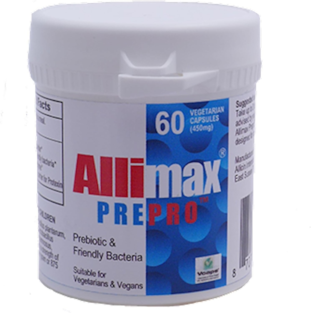 ALLIMAX Pre Pro - 60 Caps. Σταθεροποίηση allicin Plus προβιοτικά, προβιοτικά και Digestive ένζυμα.