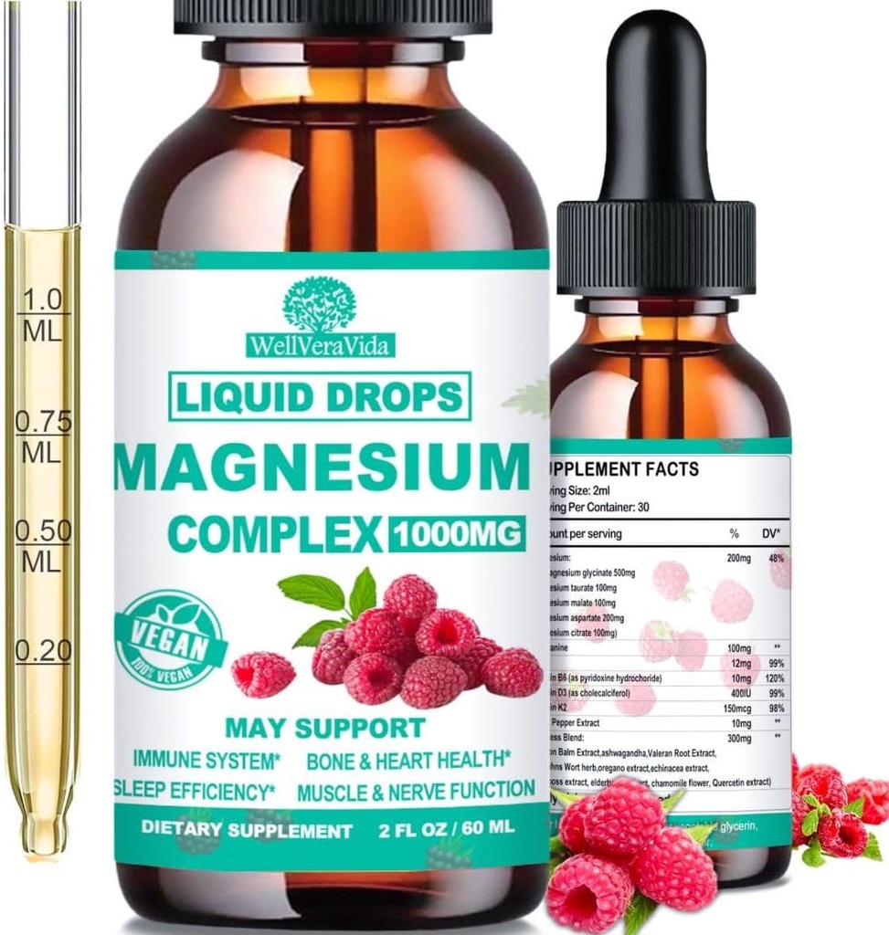 Cortisol Detox for Women & Men w. Super Calm 16-in-1 Magnesium, Theanine, Ashwagandha, St Johns Wort, Lemon Balm, Cortisol Wellness Liquid Drops for Balanced Cortisol, Harmone Balanced & Relaxation